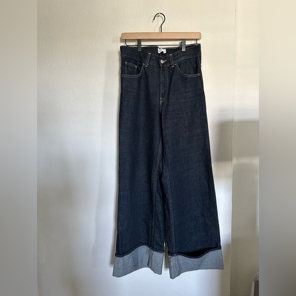 Zara TRF turned up cuff denim jeans size 2 - Picture 5 of 11